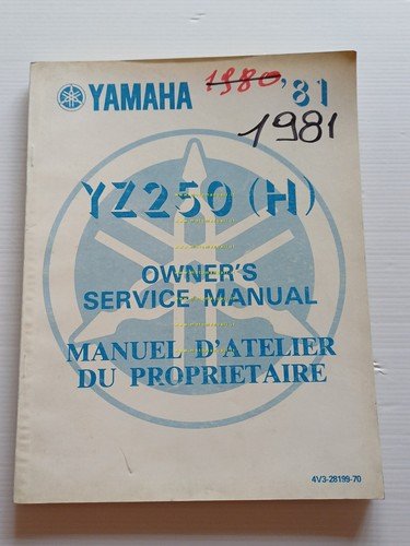 Yamaha YZ 250 (H) 4V3 1981 manuale uso - officina …