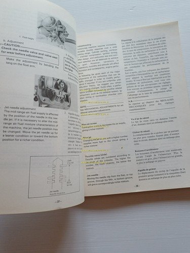 Yamaha YZ 250 (H) 4V3 1981 manuale uso - officina …