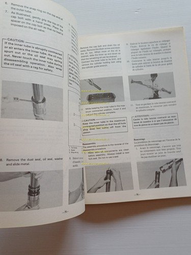 Yamaha YZ 250 (H) 4V3 1981 manuale uso - officina …