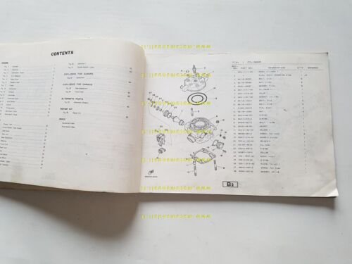 Yamaha YZ 250 J (5X5) 1982 catalogo ricambi ORIGINALE INGLESE …
