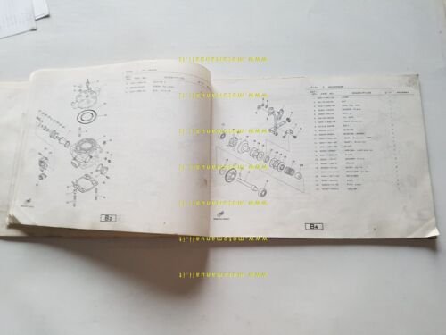 Yamaha YZ 250 J (5X5) 1982 catalogo ricambi ORIGINALE INGLESE …