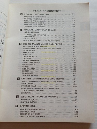 Yamaha YZ 250 (K) 24Y 1983 manuale uso - officina …