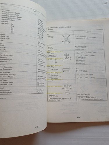 Yamaha YZ 250 (K) 24Y 1983 manuale uso - officina …