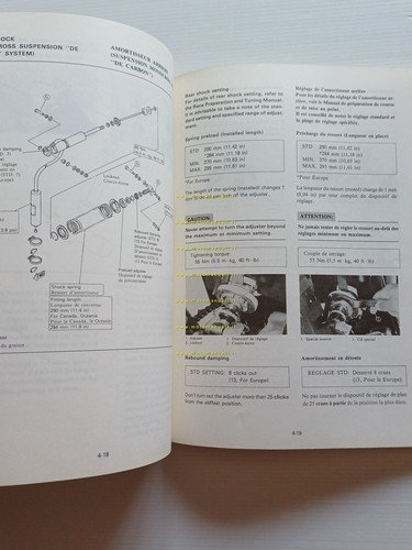 Yamaha YZ 250 (K) 24Y 1983 manuale uso - officina …