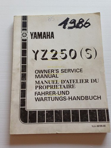 Yamaha YZ 250 (S) 1LU 1985-86 manuale uso - officina …
