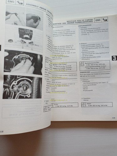 Yamaha YZ 250 (S) 1LU 1985-86 manuale uso - officina …