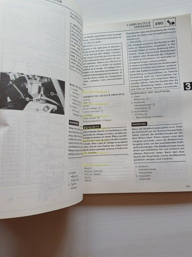 Yamaha YZ 250 (S) 1LU 1985-86 manuale uso - officina …