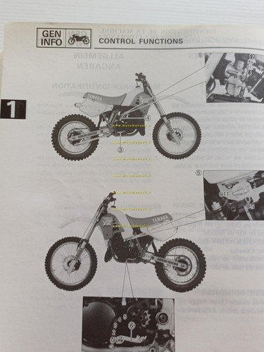 Yamaha YZ 250 (S) 1LU 1985-86 manuale uso - officina …