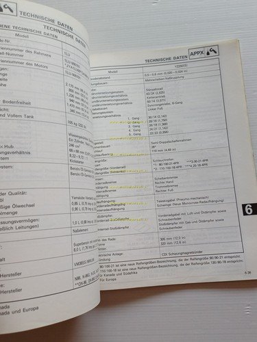 Yamaha YZ 250 (S) 1LU 1985-86 manuale uso - officina …