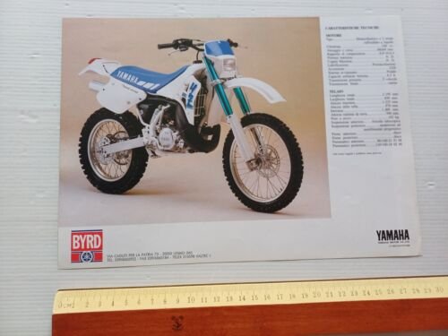 Yamaha YZ 250 WR 1989 depliant originale italiano