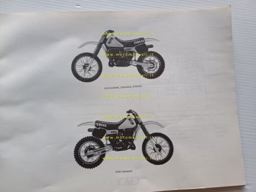 Yamaha YZ 490 J 5X6 1982 catalogo ricambi originale moto …