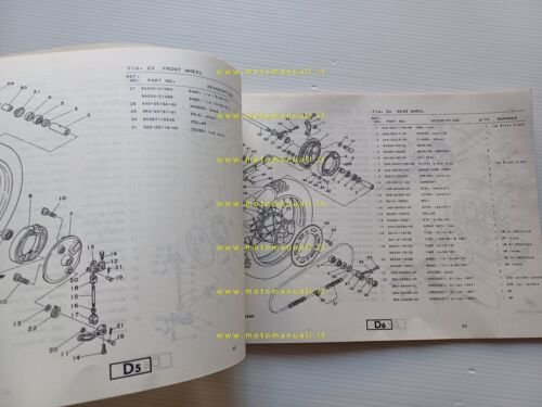 Yamaha YZ 490 J 5X6 1982 catalogo ricambi originale moto …