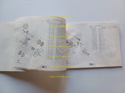 Yamaha YZ 490 J 5X6 1982 catalogo ricambi originale moto …