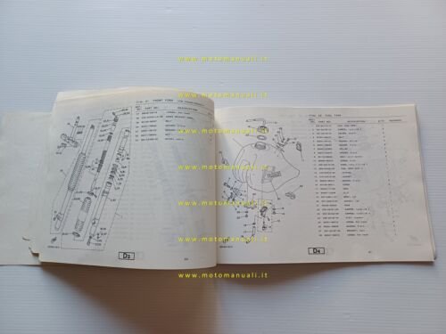 Yamaha YZ 490 K 23X 1983 catalogo ricambi originale moto …