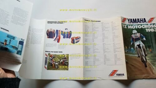 Yamaha YZ Motocross modelli 1983 depliant originale moto ENGLISH brochure