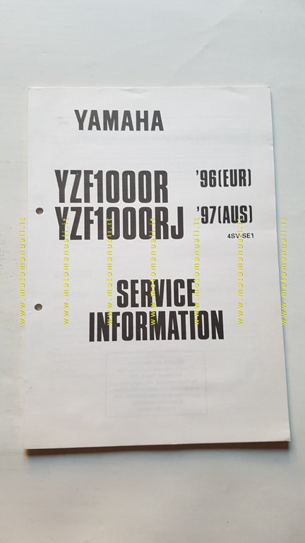 Yamaha YZF 1000 R 1996-97 Service Information manuale officina INGLESE …