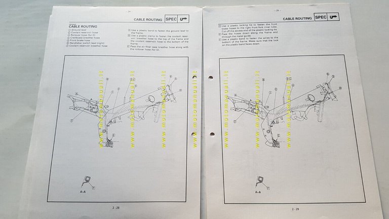 Yamaha YZF 600 R 1996-97 Service Information manuale officina INGLESE …