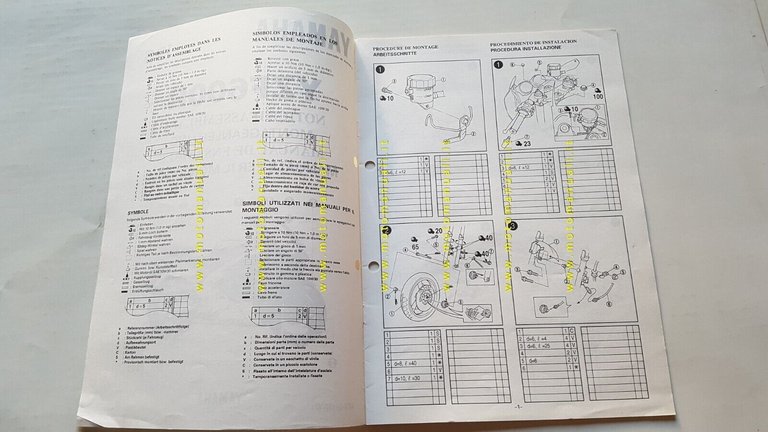 Yamaha YZF 600 R 1996 manuale assemblaggio officina originale no …