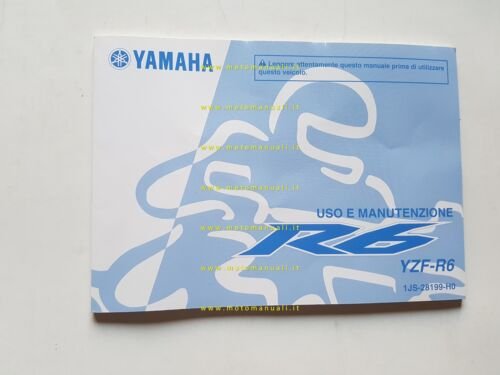 Yamaha YZF R6 1JS 2011 manuale uso manutenzione + trousse …