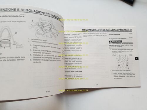Yamaha YZF R6 1JS 2011 manuale uso manutenzione + trousse …