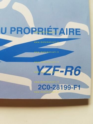 Yamaha YZF R6 2C0 2006 manuale uso manutenzione originale FRANCESE