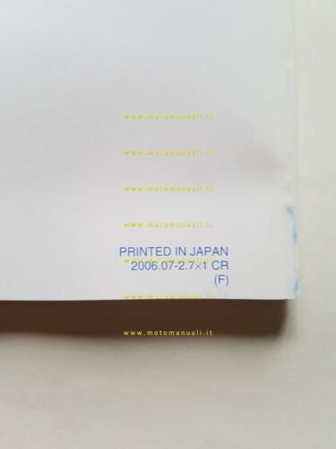 Yamaha YZF R6 2C0 2006 manuale uso manutenzione originale FRANCESE