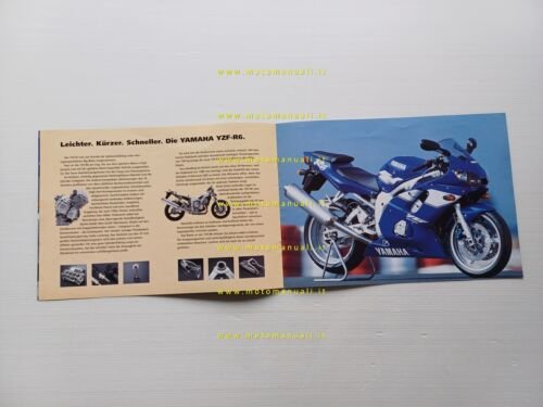 Yamaha YZF R6 600 1999 depliant TEDESCO originale