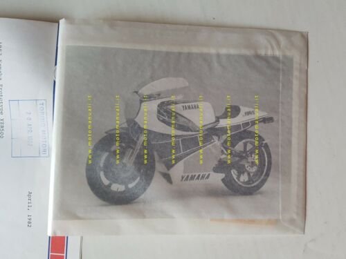 Yamaha YZR 500 GP 1982 foto e presentazione cartella stampa …