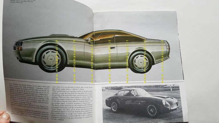 Zagato Aston Martin Vantage 1986 opuscolo cartella stampa originale ITALIANO