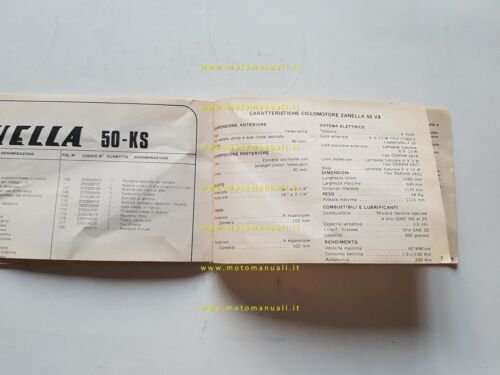Zanella 50 V3 manuale uso manutenzione + catalogo ricambi italiano …