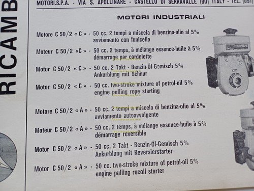 Zanetti Motore Industriale C 50.2 catalogo ricambi originale