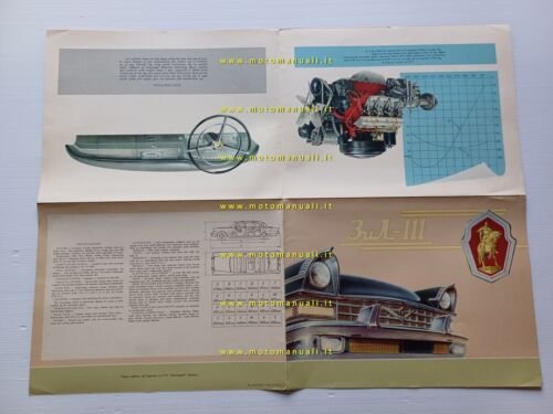 ZIL-111 V8 6.1 1958 depliant auto originale testo INGLESE