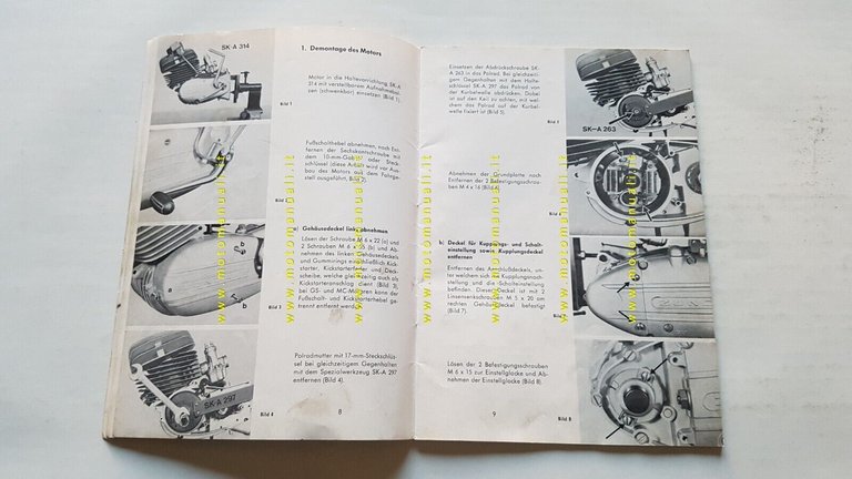 Zundapp 125 1974 manuale officina motore TEDESCO originale workshop manual