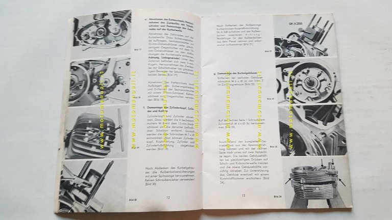 Zundapp 125 1974 manuale officina motore TEDESCO originale workshop manual