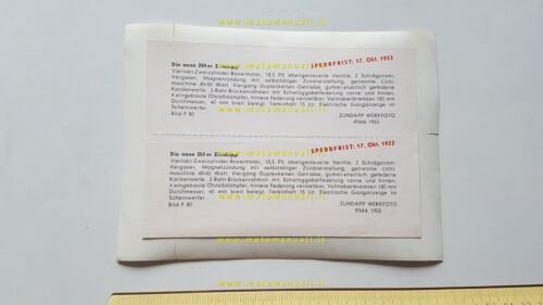 Zundapp 250 1953 foto cartella stampa originale