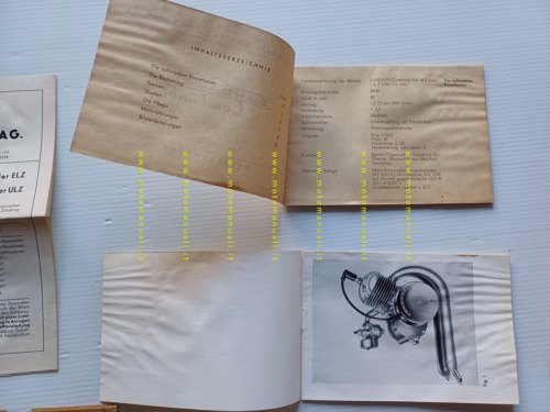 Zundapp 50 motore Combimot manuale uso manutenzione originale tedesco