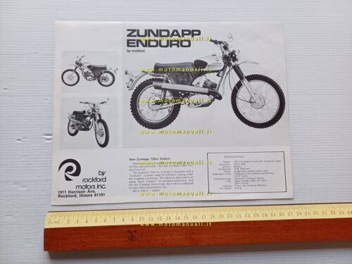 Zundapp GS 125 Regolarit - MC 125 Cross 1970 depliant …