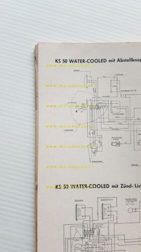 Zundapp motore 50 5V 1973 manuale officina TEDESCO originale