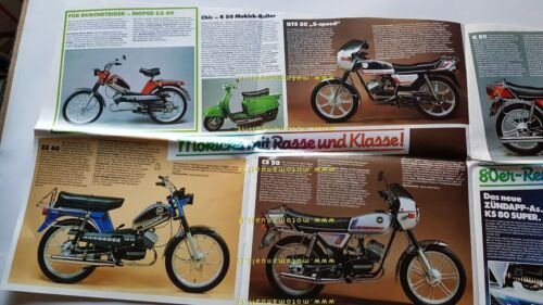 Zndapp Premiere gamma modelli 1984 depliant moto TEDESCO originale brochure