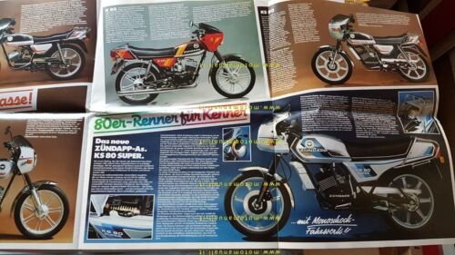 Zndapp Premiere gamma modelli 1984 depliant moto TEDESCO originale brochure