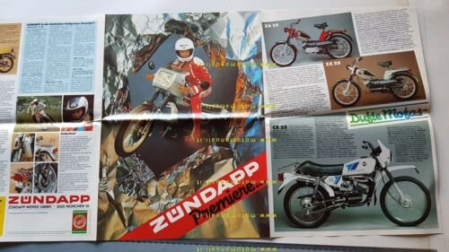 Zndapp Premiere gamma modelli 1984 depliant moto TEDESCO originale brochure