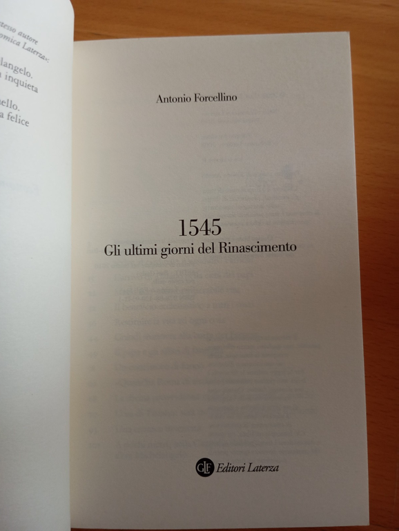 1545. Gli ultimi giorni del Rinascimento, Antonio Forcellino, Laterza, 2010 | Immagine Gallery 5