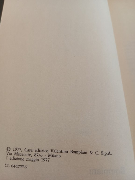 1876, Gore Vidal, Bompiani, 1977