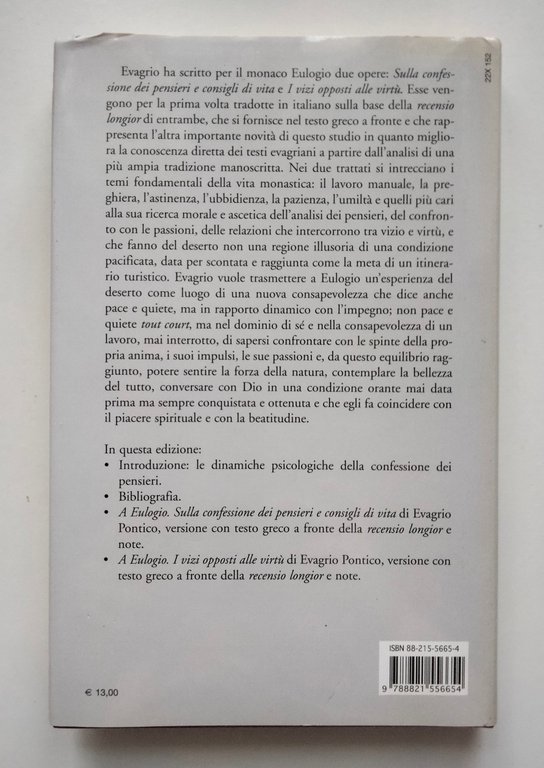 A eulogio sulla confesisone dei pensieri, Evagrio Pontico, San Paolo, …
