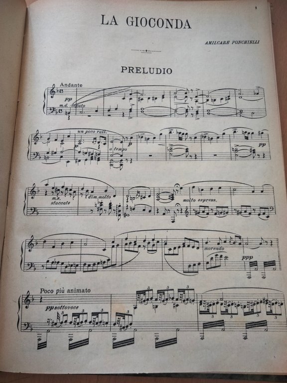 A. Ponchielli, La Gioconda, spartito canto e pianoforte, rllegato, Bairon, … | Immagine Gallery 7