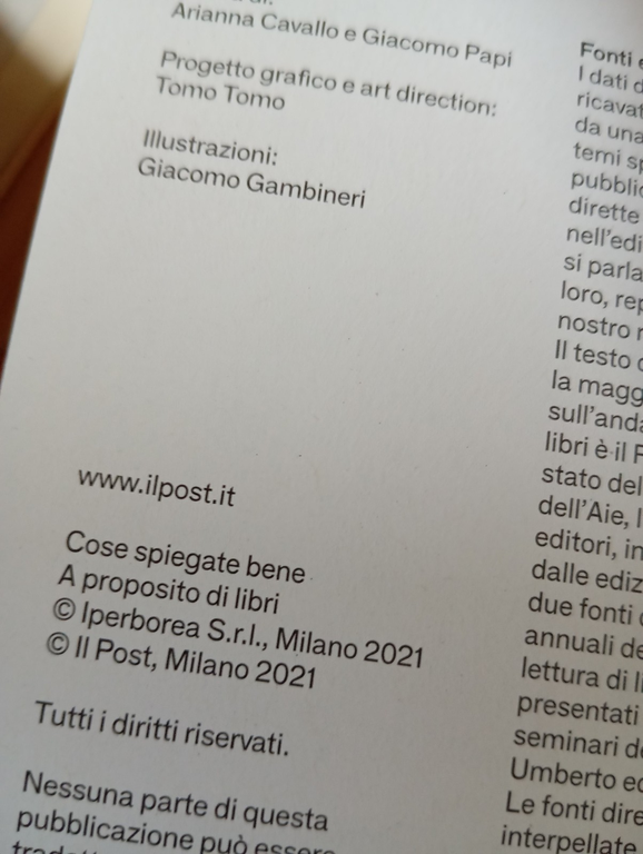 A proposito di libri. Cose spiegate bene, Il Post, Iperborea, …
