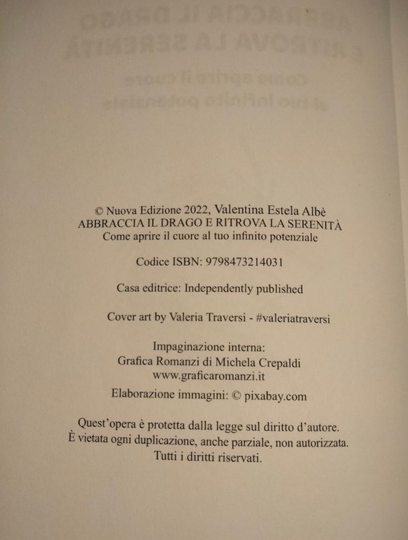 Abbraccia il drago e ritrova la serenità, Valentina Estela Albè, …