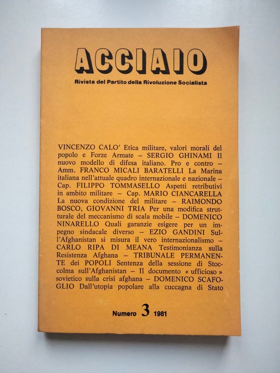Acciaio, Rivista del partito della rivoluzione socialista, Numero 3, 1981 | Immagine Gallery 1