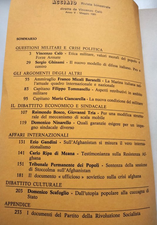 Acciaio, Rivista del partito della rivoluzione socialista, Numero 3, 1981