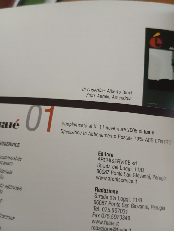 Alberto Burri, La mia umbria, Fuaié, 2005
